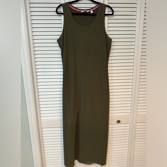 Isaac Mizrahi Dresses & Skirts - Isaac Mizrahi Live Sleeveless Maxi Dress Side Slits-Reg Size Large Fall Olive